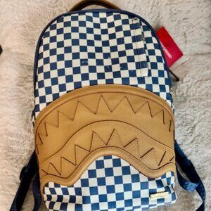 SPRAYGROUND, Blue and White Checkered Backpack